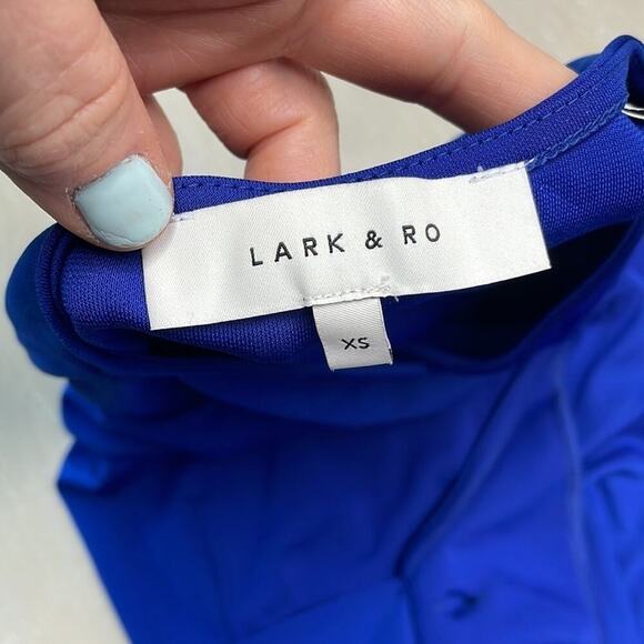 NWT Lark & Ro cobalt blue wrap midi dress - Picture 8 of 10